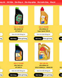 Mẫu website Dầu nhờn