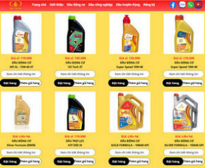 Mẫu website Dầu nhờn