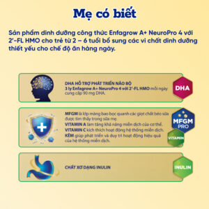 [MUA LÀ CÓ QUÀ] [Tặng 1 lon 1.7kg cùng loại SLCH] Bộ 3 sữa bột Enfagrow A+ NeuroPro 4 với 2’-FL HMO cho trẻ từ 2-6 tuổi– 2.2kg - Image 2