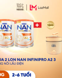 Bộ 2 Lon Sữa bột NAN INFINIPRO A2 bước 3 nhập khẩu Thụy Sĩ
